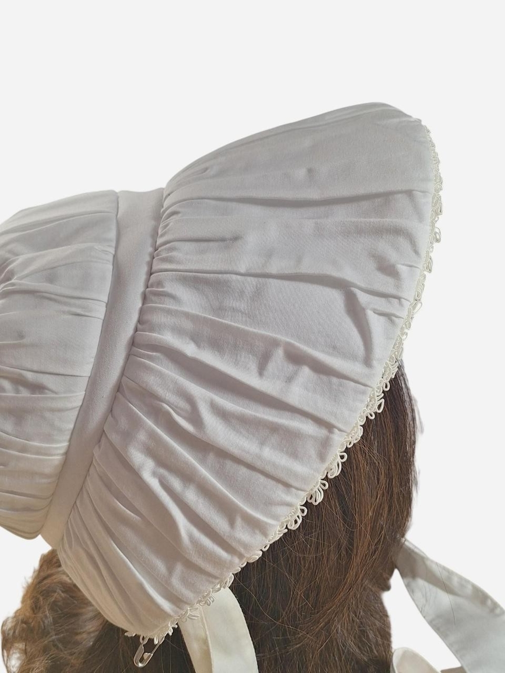 🤍 Victorian Maiden White Bonnet 🎀✨